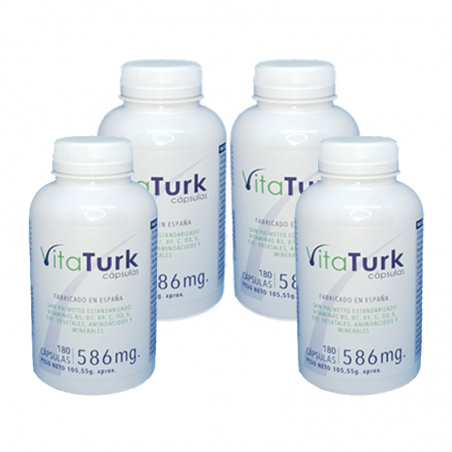 Pack anual Vitaturk capsulas blandas a un precio increíble. Anticaída. Estimulan el crecimiento de los folículos.