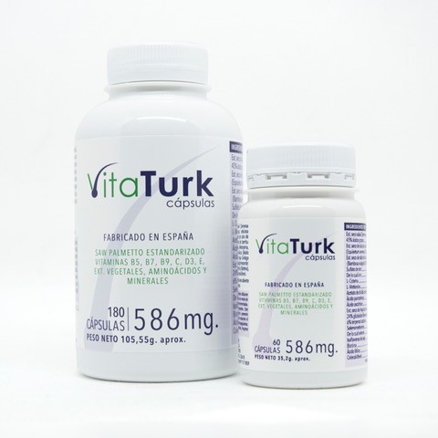 Vitaturk capsulas- Vitaminas para el pelo. Formato 60 y 180 capsulas