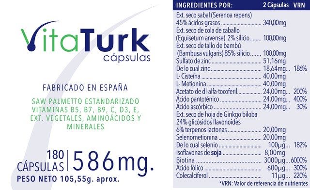 Ingredientes Vitaturk capsulas