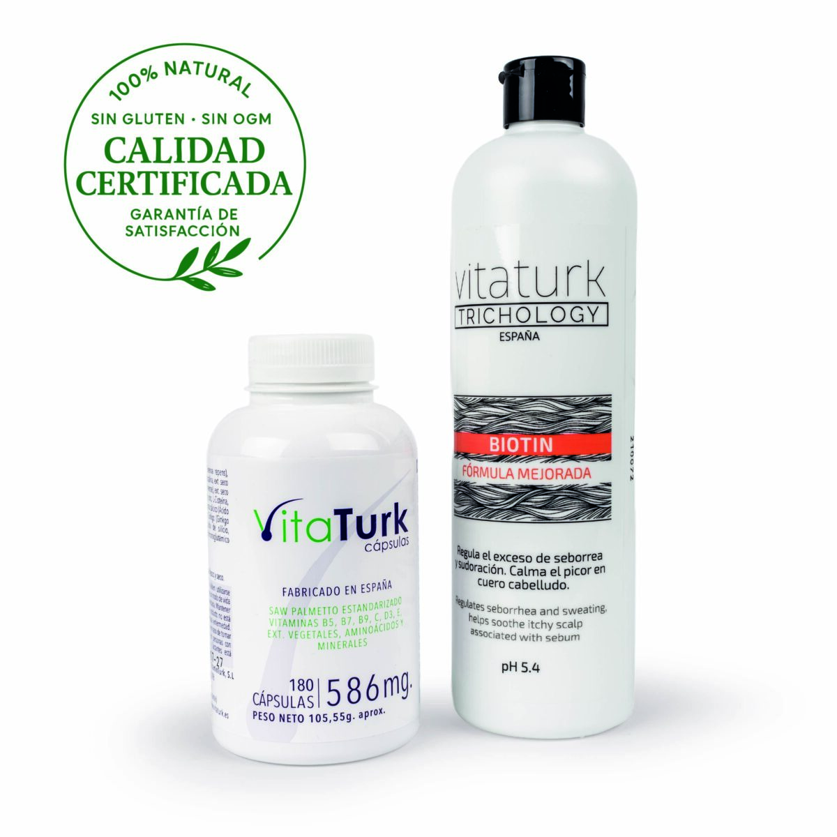 Pack Perfecto. Champu Biotin + Vitaminas 180 Caps.